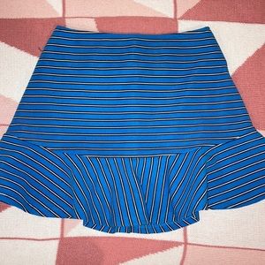 Blue white and black striped set